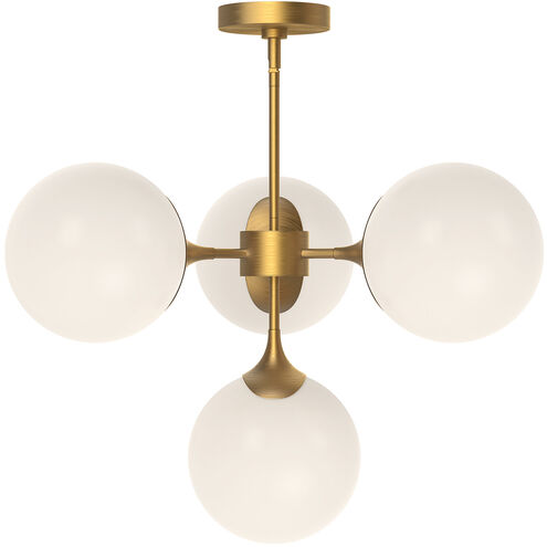 Alora Mood CH505426AGOP Nouveau 4 Light 26 inch Aged Gold Chandelier Ceiling Light