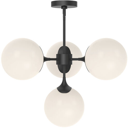 Alora Mood CH505426MBOP Nouveau 4 Light 26 inch Matte Black Chandelier Ceiling Light
