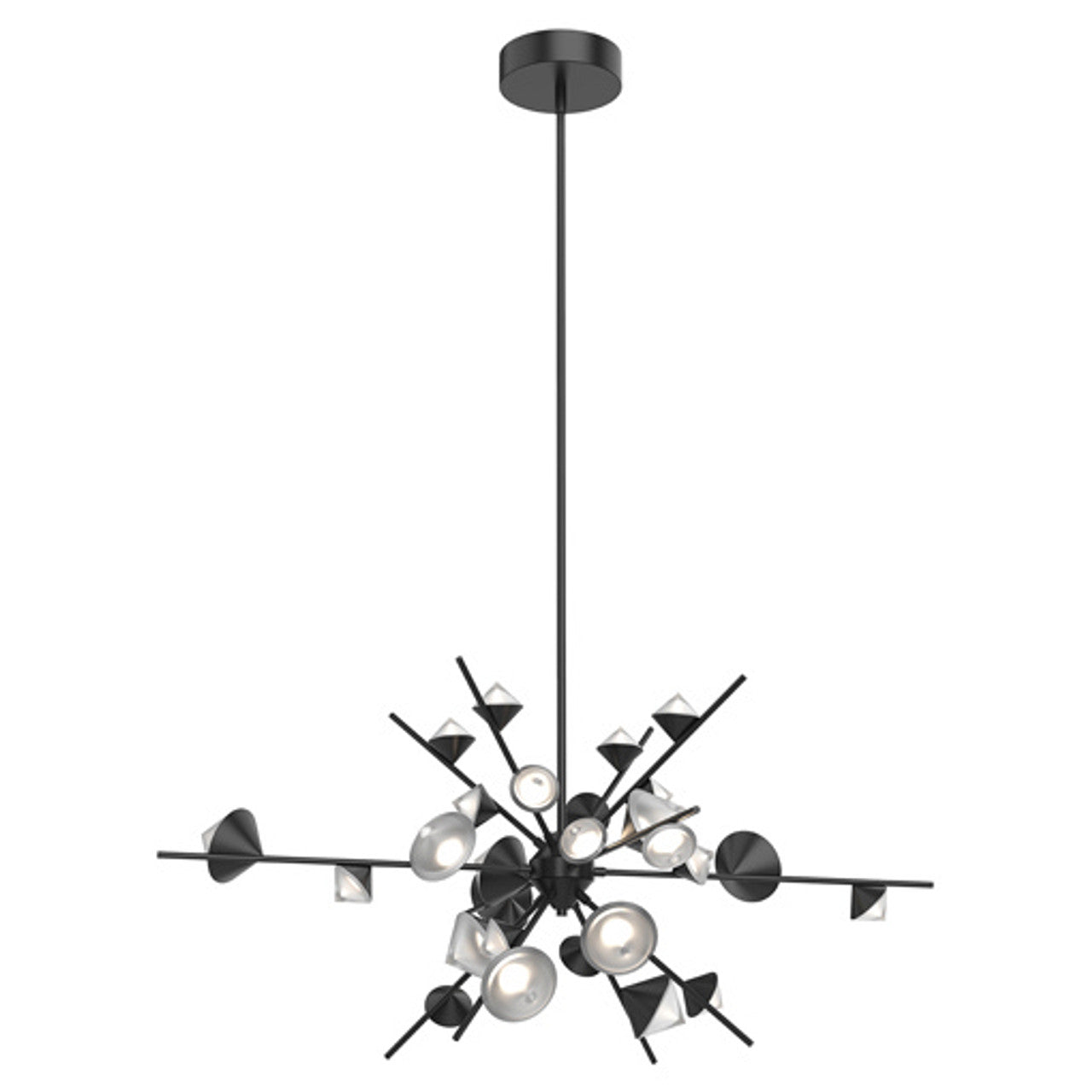 Kuzco Lighting CH50848-BK-UNV-010 Geode LED 48.00 inch Chandelier Light Black Finish