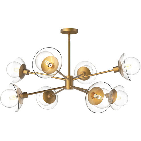 Alora Mood CH517338AGCL Francesca 8 Light 40 inch Aged Gold Chandelier Ceiling Light
