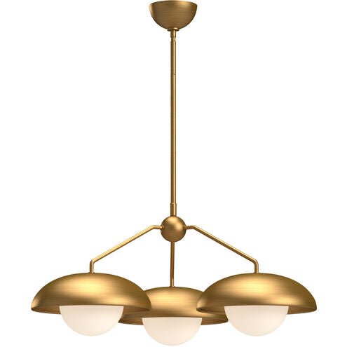 Alora Mood CH522328AGOP Rubio 3 Light 27.75 inch Aged Gold Chandelier Ceiling Light