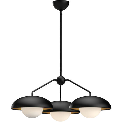 Alora Mood CH522328MBOP Rubio 3 Light 27.75 inch Matte Black Chandelier Ceiling Light