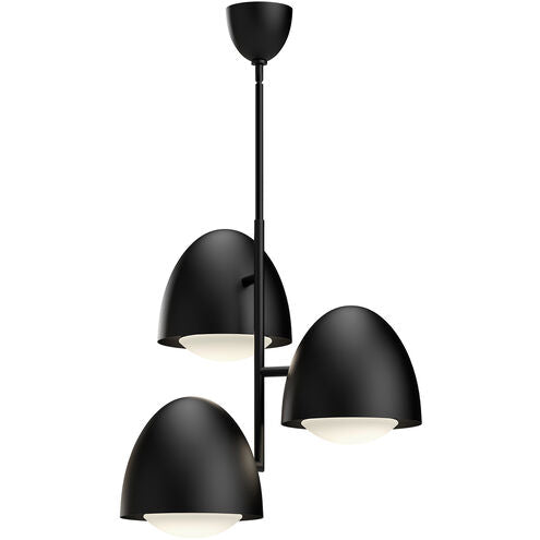 Alora Mood CH529024MBOP Kenji 3 Light 23.88 inch Matte Black Chandelier Ceiling Light