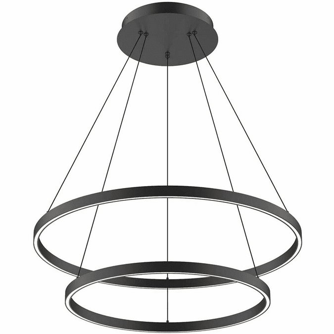 Kuzco Lighting CH87832-BK-UNV-010 Cerchio LED 31.5" Hanging Light Fixture Modern Black Finish