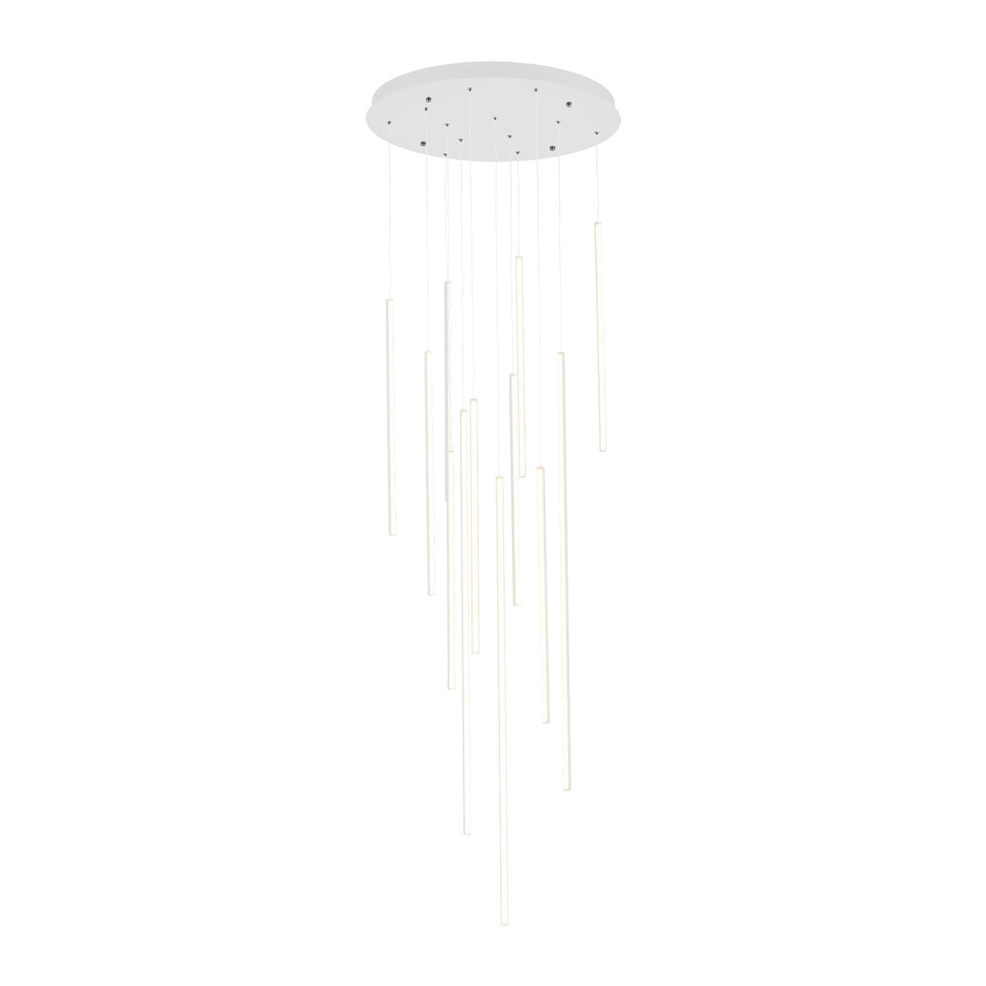 Kuzco Lighting MP14924-WH-UNV-010 Chute 12 Head Multi Pendant Ceiling Light - CCT: 3000K - Finish: White