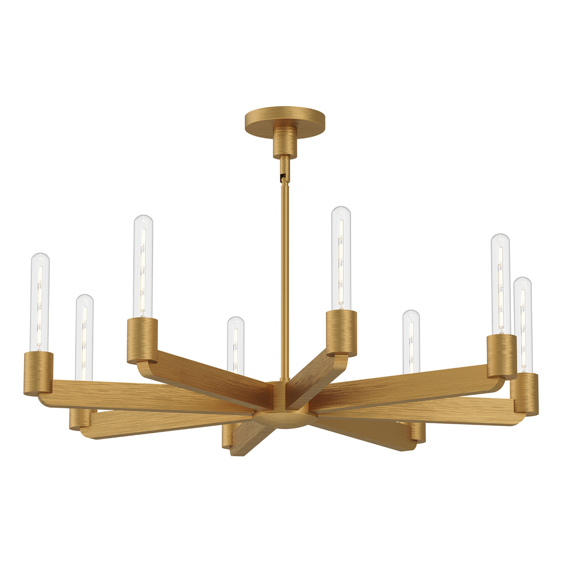 Alora Mood CH607232AG Claire 8 Light 32 inch Aged Gold Chandelier Ceiling Light