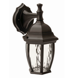 AFX Lighting CLKW450L30BK Clark 12 Inch Tall LED Outdoor Wall Sconce In Black With Clear Glass Diffusers