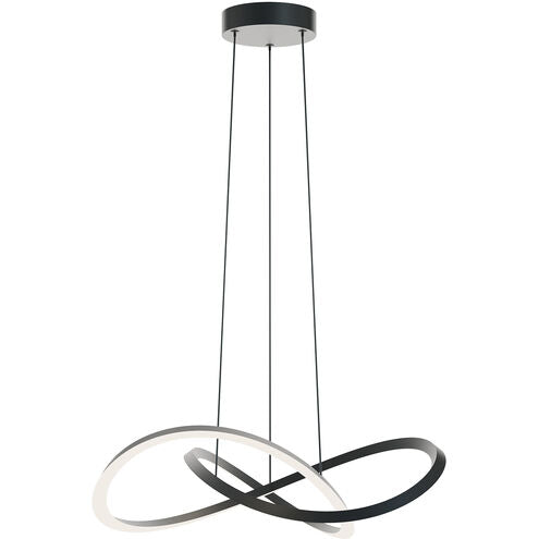AFX Lighting CLSP24LAJUDBK Celeste 24" LED Pendant, Wattage 31W, Multi-Color Temperature, Voltage 120-277V, Black