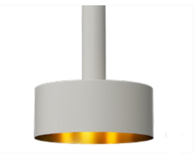 Westgate CMC2-PS12-WG-KIT Architectural Ceiling Cylinders, CMC2 12" Pan Shade, White/Gold Finish