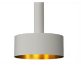 Westgate CMC2-PS12-WG-KIT Architectural Ceiling Cylinders, CMC2 12" Pan Shade, White/Gold Finish