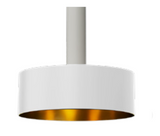 Westgate CMC2-PS14-WG-KIT Architectural Ceiling Cylinders, CMC2 14" Pan Shade, White/Gold Finish