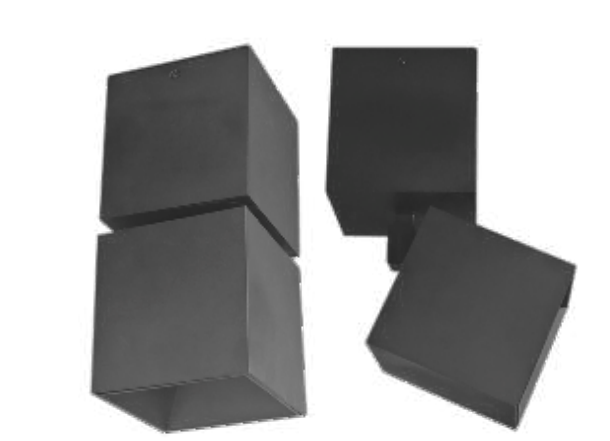 Westgate CMCS4-ADJ-MCTP-DD-BK LED 4” Square Adjustable-head Commercial Cylinders Lights Multi Watt 12W/16W/20W, 80lm/W, 3CCT 30K/40K/50K Black Finish