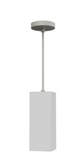 Westgate CMCS4-MCTP-DD-WH LED 4" Square Pendant Cylinder Light, 21W/28W/35W, MCTP 3000K/4000K/5000K, White Finish