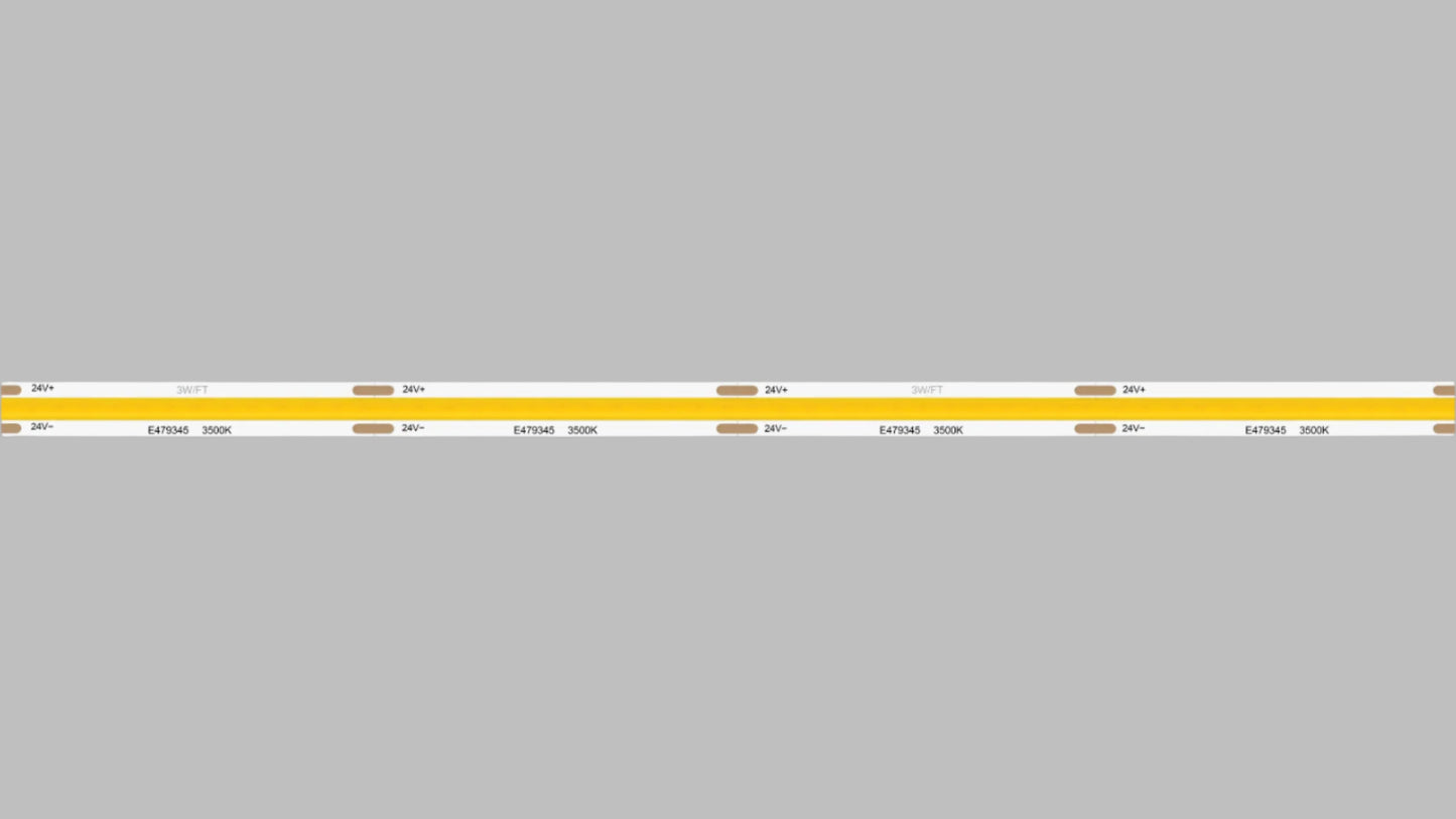 Alloy LED AL-01-62-2401 PrimaLine 3 COB HD Tape Light - Lemuns 270/Ft - Spool Length 20 ft - CCT 2700K