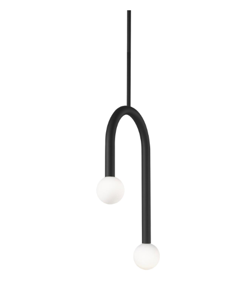 AFX Lighting COEP12LAJUDBK Colette 12 Inch LED Pendant Light,120-277V, Watt 11 ,Selectable 5CCT 2700K/3000K/3500K/4000K/5000K, Black Finish