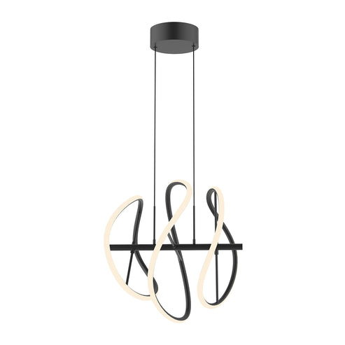 Kuzco Lighting PD96416-BK-UNV-010 Collide 16-in Pendant Ceiling Light - CCT: 3000K - Finish: Black