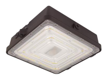 MaxLite CPL60UWCSBCREM2 Enhanced Canopy/Parking Garage Fixture, 60W, 120-277V , 3000K/4000K/5000K Wattage Selectable, Bronze Finish ,Controls Ready, c-Max compatible, Battery Backup - 20°C