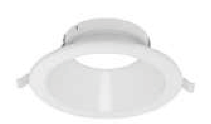 Westgate CRLC-TRM-10-WH 10 Inches LED Commercial Recessed Light, Round Trim open, White Finish and White Ring