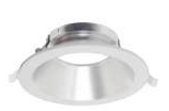 Westgate CRLC-TRM-10 10 Inches LED Commercial Recessed Light, Round Trim open, Haze Finish and White Ring