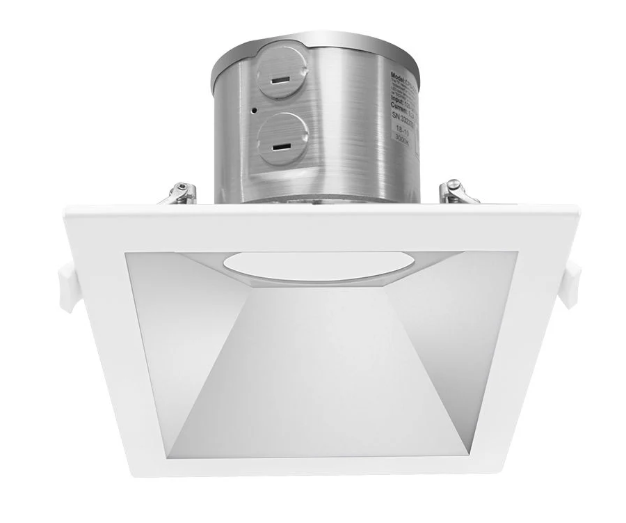 Westgate CRLC6-60W-MCTP-S-D-WH 6 Inch LED Square Recessed Light Wattage/CCT Selectable 40W/50W/60W 3000K/3500K/4000K 120-277V White Finish
