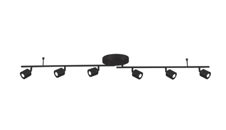 AFX Lighting CRRF6450L30BK Core 6 Light 120 Black Fixed Rail Ceiling Light