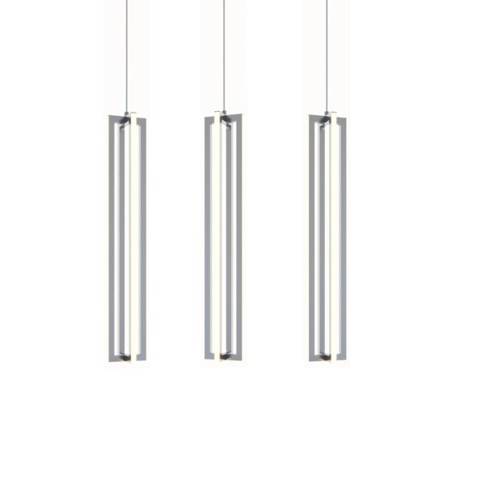 AFX Lighting CSSP24L30D1SNLNR3 Cass LED 5 inch Satin Nickel Linear Pendant Ceiling Light