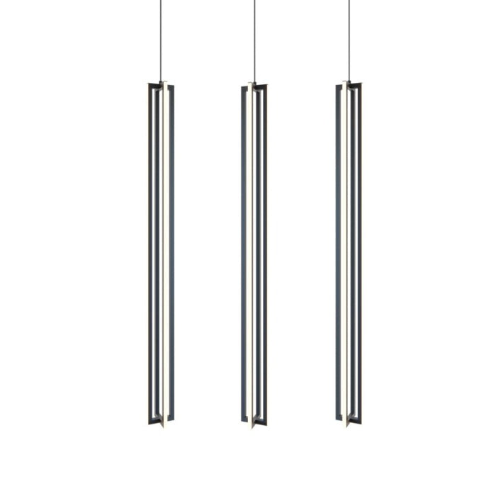 AFX Lighting CSSP48L30D1BKLNR3 Cass LED 5 inch Black Linear Pendant Ceiling Light