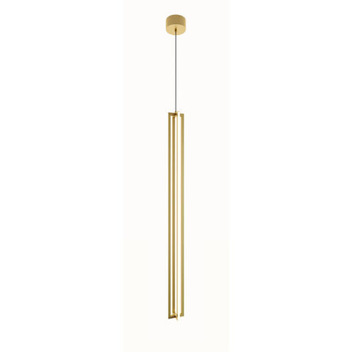 AFX Lighting CSSP48L30D1GD Cass LED 4 inch Gold Pendant Ceiling Light