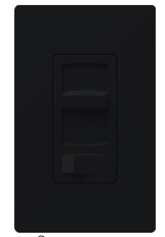 Lutron CT-103P-BL Skylark Contour Dimmer Switch, 1000W Incand./Halogen or 600VA MLV, 1 Pole/3-Way, 120V, Black Finish