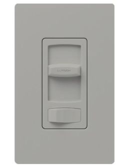 Lutron CT-103P-GR Skylark Contour Dimmer Switch, 1000W Incand./Halogen or 600VA MLV, 1 Pole/3-Way, 120V, Gray Finish