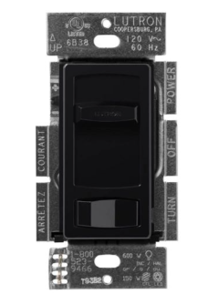 Lutron CTCL-153PH-BL Skylark Contour LED+ Dimmer Switch, No 150W LED or 600W Inc/Hal, 120V, Single Pole/3-Way, Black Finish