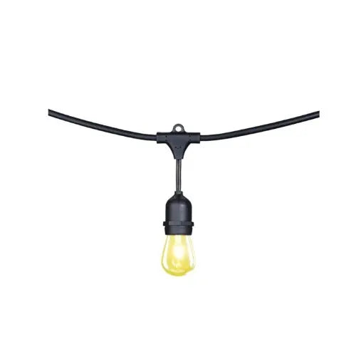 Cyber Tech Lighting SL-4818 48ft String Light with 18 LED S14 Bulbs, 3000K Warm White, Indoor/Outdoor, Weatherproof, ETL Approved