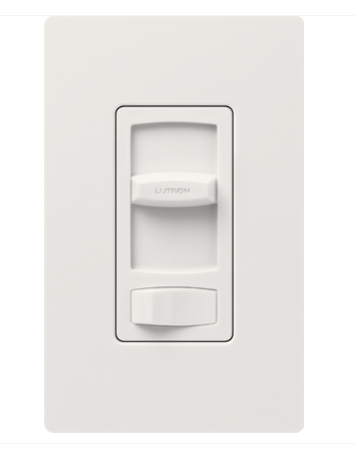 Lutron CTRP-253P-WH Skylark Contour Reverse-phase Elv Dimmer For Led/inc/hal/cfl - White Finish