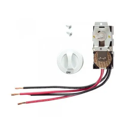 Cadet CTT2W White, Built-In Double Pole Thermostat for Com-Pak Wall Heater, 22A
