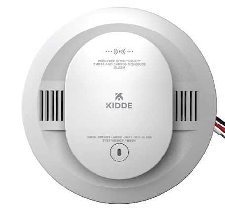 Kidde CUDCFEX-VRF 2 AA Battery Operated Wire-Free Interconnect Combo Photoelectric Smoke and Carbon Monoxide Alarm with Voice Alerts, Batteries Included
