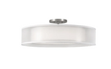 AFX Lighting CZF3040LAJUDSN-WHWH Cortez 30 Inch LED Semi-Flush Mount In Satin Nickel With Dual Shades