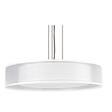 AFX Lighting CZP2432LAJUDSN-WHWH Cortez 24 Inch LED Pendant In Satin Nickel With Dual Shades