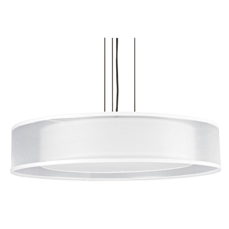 AFX Lighting CZP3044LAJUDSN-WHWH Cortez 30 Inch LED Pendant In Satin Nickel With Dual Shades