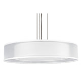 AFX Lighting CZP3044LAJUDSN-WHWH Cortez 30 Inch LED Pendant In Satin Nickel With Dual Shades