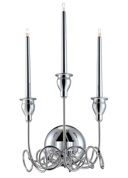 Eurofase Lighting 26344-010 Candela 3 Light 17" Tall Wall Sconce, Wattage 60W, Chrome Finish