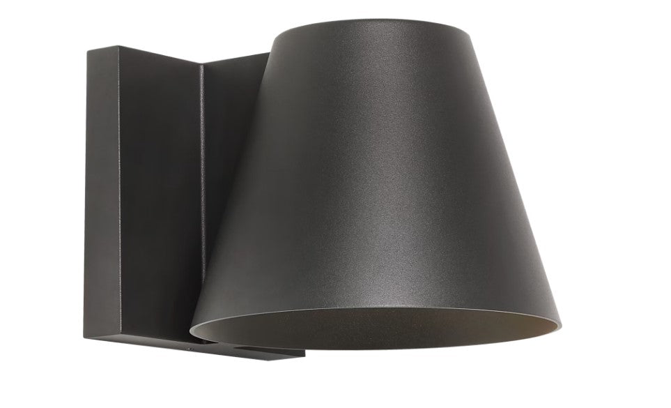 Visual Comfort Architectural 700WSBOW6H-LED830-277 Modern 6" Sean Lavin Bowman LED Outdoor Wall Light - 80 CRI - 277V - CCT: 3000K - Finish: Charcoal