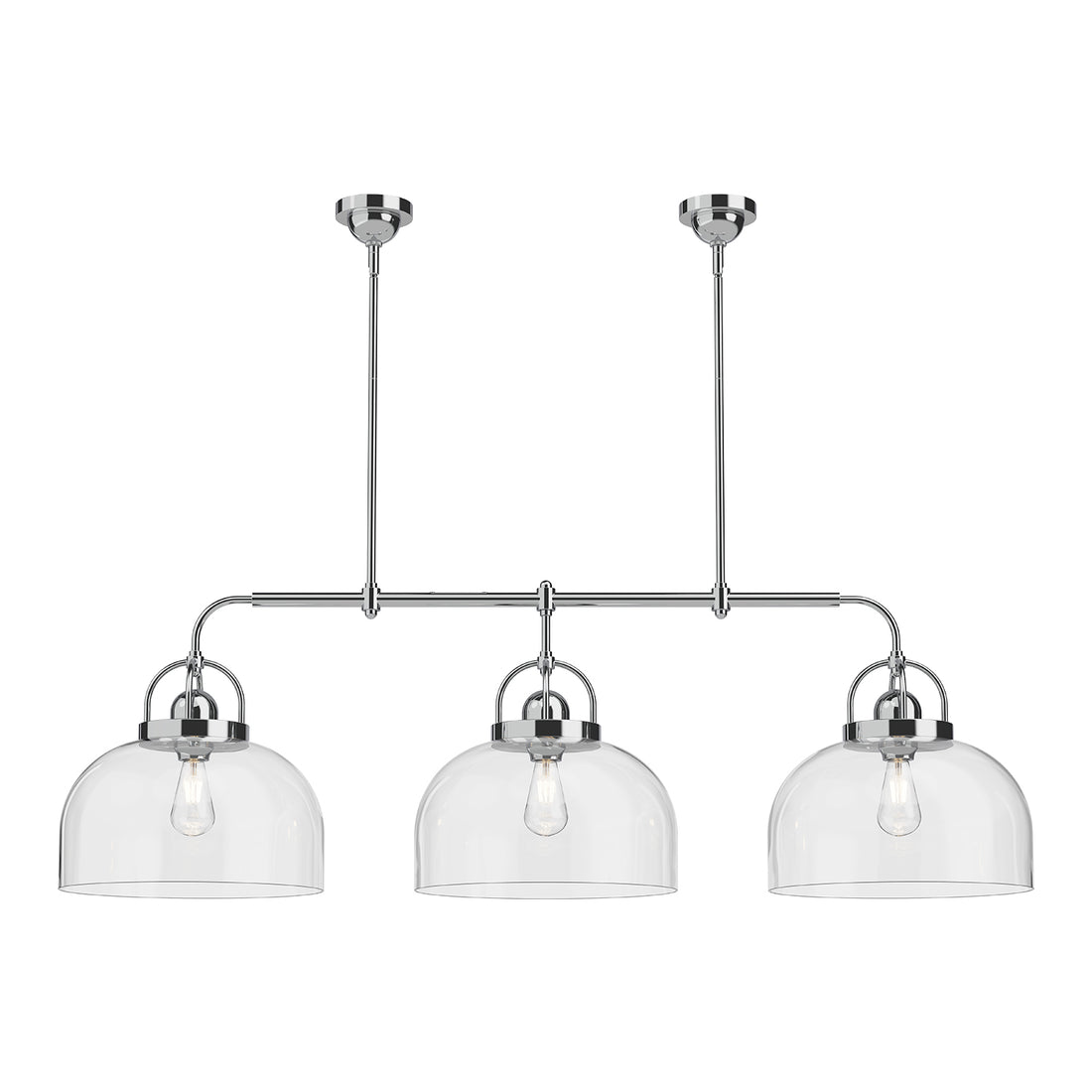 Alora Mood LP461155CH Lancaster 3 Light 55 inch Chrome Linear Pendant Ceiling Light