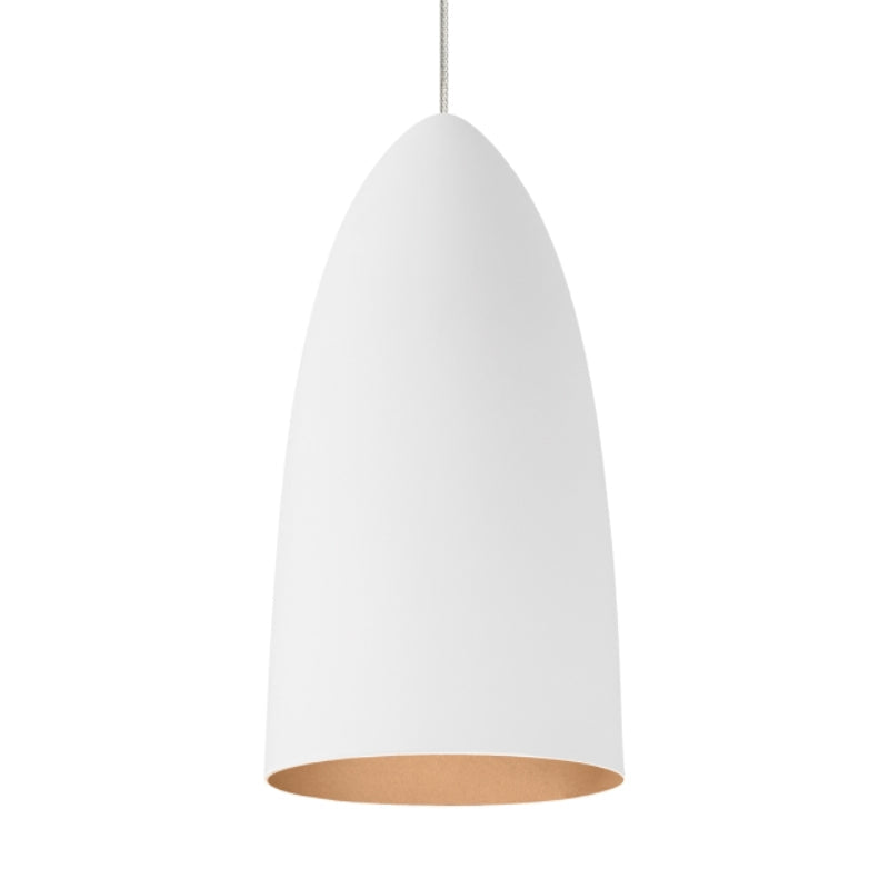 Visual Comfort Architectural 700MOSIGMWPS-LED930 Mini Signal 4" Monorail LED Pendant light - CCT 3000K - 12V - Finish: Satin Nickel - Rubberized White/Copper