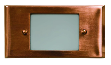 Dabmar Lighting LV612-L3-64K-CP Copper Open Face Step Wall Light Bayonet LED, Voltage 12V, Wattage 3W, Color Temperature 6400K, Copper Finish