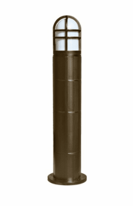 Dabmar Lighting D110-BZ Fiber Glass Bollard Path Light, 120V, Bronze Finish
