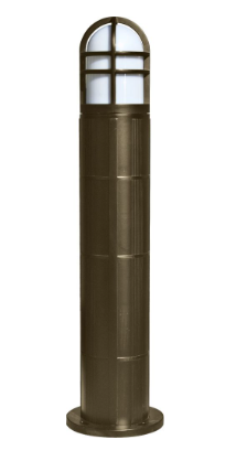 Dabmar Lighting D110-L20-50K-BZ Fiber G Bollard Open Cage, Color Temperature 5000K, G24, 120V-277V, Bronze Finish