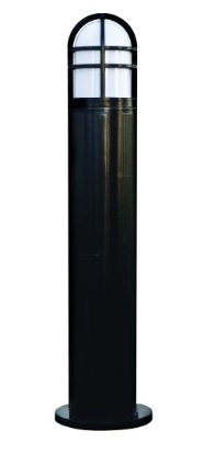 Dabmar Lighting D110-L6-30K-B Fiber G Bollard Open Cage, Color Temperature 3000K, E26, 120V, Black Finish