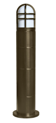 Dabmar Lighting D110-L6-60K-BZ Fiber G Bollard Open Cage, Color Temperature 6000K, E26, 120V, Bronze Finish