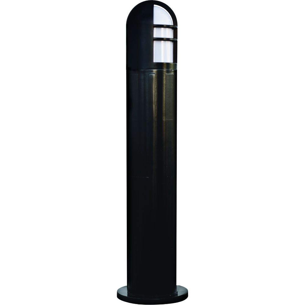 Dabmar Lighting D130-L9-27K-B Fiber G Bollard Open Half Cage, 120V, GU24 Wattage 9W, Color Temperature 2700K , Black Finish
