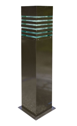 Dabmar Lighting D170-L12-30K-BZ Steel Bollard Squared, Color Temperature 3000K, G24, Bronze Finish